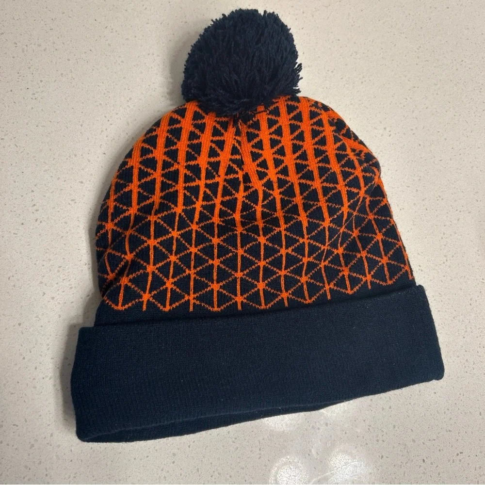Chicago Bears Orange and Navy Pom-Pom Beanie Game Day